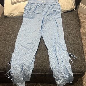 American Eagle Outfitters Blue Gingham Pants